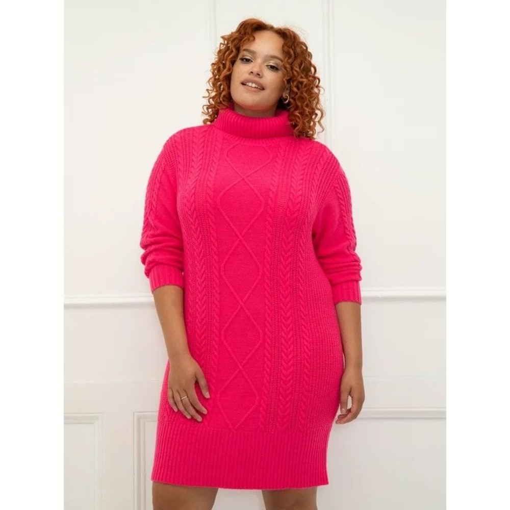 Eloquii Plus NEW Beautiful Pink Sweater dress, Size 22/24 Womens.